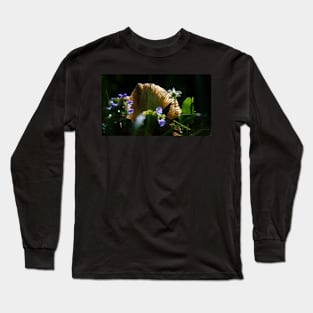 Back-Lit Mushroom Cap With Flowers Long Sleeve T-Shirt